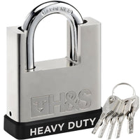 1 x RAW Customer Returns H S padlock with key - 60mm lock with 5 keys for indoor and outdoor use - Small weatherproof for tent, locker or as a cellar door lock burglar protection - Padlock Safe - RRP €20.52