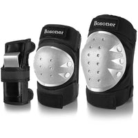 6 x Brand New BOSONER Knee Protection, Roller Protection for Children Young People Adults, 6 in 1 Knee Pads for Children with Knee Pad Wrist Guard Elbow Pad for Skateboarding, Scootering, Skating, BMX - RRP €187.2