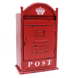 1 x RAW Customer Returns Funerom Wall Mounted Vintage Metal Mailbox 9 x 5.8 x 14 Rustic Red - RRP €45.37