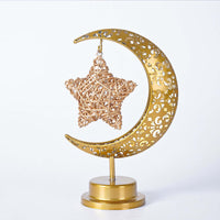 2 x Brand New Pack of 3 wooden Eid Mubarak table decorations, Eid Mubarak decoration, Muslim festival decorative, Ramadan wooden DIY lamp light, ornament lamp for DIY Eid bedroom party table decorations - RRP €18.76