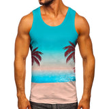 1 x RAW Customer Returns Zofedap Gym Tank Top Men s Hawaiian Shirt Men s Sports Sleeveless Shirts Fitness Muscle Shirt Underarm Shirts Muscle Shirt Training Shirt Tank Top Tank Top Functional Shirt Compression Shirt Men Sleeveless - RRP €19.15