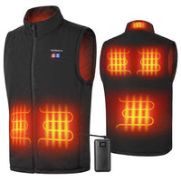 1 x RAW Customer Returns KEMIMOTO Heated Vest for Men and Women, Electric Heated Vest with 6 Heating Zones, Heated Vest for Men with 9600 mAh Battery for Skiing, Hiking, Hunting - RRP €71.29