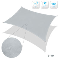 1 x RAW Customer Returns WOKKOL Sun Sail, Sun Protection Sun Sail Waterproof, Sun Protection Balcony Made of High Quality Polyester with UV Protection, 160 g m2 for Garden Balcony Terrace 3MX4M  - RRP €39.98