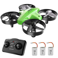 1 x RAW Customer Returns ATOYX Mini Drone for Kids 66C 3 Speed 3D Flip 360 Protections Altitude Suspension Function,Headless Mode,Best Gift Green  - RRP €23.59