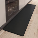 1 x RAW Customer Returns Color G Kitchen Rug 44 x 200 cm, Bounceable Leather Kitchen Rug Non-Slip Washable, Comfortable Waterproof Kitchen Runner for Kitchen, Living Room, Office Black  - RRP €49.99