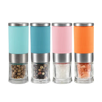 1 x RAW Customer Returns Vevok Chef Mini Salt and Pepper Mills Set 4pcs Spice Mill Small and Adjustable Ceramic Grinder Salt Pepper Shaker for Kitchen Camping Gift - RRP €17.99