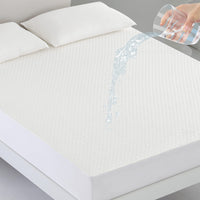 1 x RAW Customer Returns Coriwell Waterproof Double Mattress Protector - 180 x 200 30cm Double Bamboo, Breathable, Fitted Style Elastic All Around - RRP €26.21