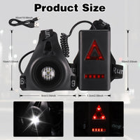 1 x RAW Customer Returns JIZZU running light USB, sports running light, waterproof running light, 250 lumen running lamp sports, USB rechargeable running lamp, 360 reflective chest light, LED chest lamp jogging and running - RRP €16.56