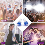 1 x RAW Customer Returns HOOF SafeSound - Earplugs hearing protection for DJs, musicians, concerts, festivals, clubs, discos, parties, e-guitar, e-drums, music silicone earplugs hearing protection blue transparent with aluminum container - RRP €29.29