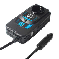 1 x RAW Customer Returns NDDI POWER 150W Car Inverter 12V DC to 230V AC Converter with 2 USB Port Charger, Charge Your Laptop, iPad, iPhone, Tablet And More - RRP €21.17