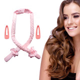 39 x Brand New Bigoodino Pink Curler Set SATIN Long curler for curls Heatless hair curlers Soft headband for wavy hair without damaging it Satin Pink  - RRP €421.59