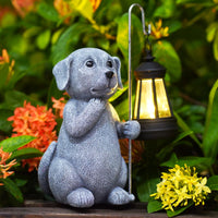 1 x RAW Customer Returns Yeomoo Dog Figure with Solar Lamps Garden Decoration for Outdoors - Dog Garden Figures with Solar Lantern Garden Decoration Personalized Gifts for Women Men Mom Birthday Decoration for Balcony Terraces - RRP €35.99