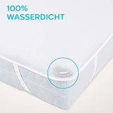 1 x RAW Customer Returns Mattress protector 200 x 200 waterproof Oeko-TEX certified by Twinzen - mattress protector 200 x 200 cm made of breathable cotton with 4 corner elastics - RRP €18.85