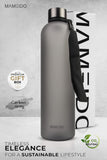 1 x RAW Customer Returns MAMEIDO 1 liter water bottle - 1l motivational bottle without BPA, anti-drip, Tritan bottle for School, Gym, Office Carbon Grey, 1000ml  - RRP €22.99