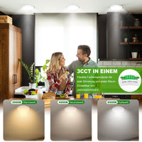 1 x RAW Customer Returns Jaenmsa LED spots bathroom, recessed spotlights LED 230V dimmable, 7W 400LM, LED recessed lights, LED ceiling spots flat warm white 3000K neutral white 4000K cold white 6500K for bathroom, kitchen, living room - RRP €27.99