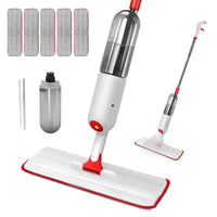 1 x RAW Customer Returns Masthome floor mop with spray function, spray mop with 500 ml water tank and 5 microfiber mop pads, mop with spray function for hardwood floors, laminate, wood, tiles - send 1 scraper - RRP €23.69