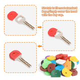 1 x RAW Customer Returns 120 Pieces Key Caps Tags Labels Covers Set, Plastic Key Identification Coding Rings 10 Colors Key Caps Covers 2 Styles Key Cap for House Keys - RRP €11.09