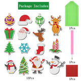 2 x Brand New MEZHEN 5D Diamond Painting Christmas Diamond Painting Sticker Christmas Tree Santa Claus Snowman Reindeer Diamond Painting Children Christmas Decoration Paintings with Beads - RRP €40.8