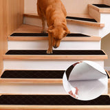 1 x RAW Customer Returns GOYLSER Stair Mats Stair Treads Mats Stair Carpet Self-Adhesive Stair Mats Anti-Slip Stair Carpet Rectangular Anti-Slip Carpet for Children Pets Brown 76x20cm 15 Pieces  - RRP €50.41