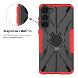 1 x Brand New LiuShan Case for Samsung Galaxy S23 Plus, Shockproof Protective Case with 360 Rotation Ring TPU Bumper Armor Protection Case for Samsung Galaxy S23 Plus, Red - RRP €12.98