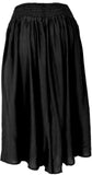 1 x RAW Customer Returns Guru-Shop, Palazzo Pants, 3 4 Split Skirt, Boho Flare, Summer Pants, Black, Synthetic, Clothing Size L XL 40 , Long Pants - RRP €20.06