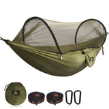 1 x RAW Customer Returns NATUREFUN Ultra-Light Travel Camping Hammock Mosquito Net Hammock 300 kg load capacity, breathable quick-drying parachute nylon 2 premium carabiners, 2 nylon slings included - RRP €33.43