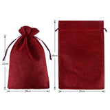 1 x RAW Customer Returns SXUUXB Pack of 20 17 x 23 cm Jute Bags, Cotton Bags, Linen Bags with Drawstring, Reusable Storage Bag, Jewelery Bag, Gift Bag for Wedding, Party and Christmas Red Wine, 17 x 23 cm  - RRP €22.07