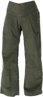 1 x RAW Customer Returns GURU SHOP corduroy trousers with slightly flared legs, olive green, cotton, size L 40  - RRP €44.9