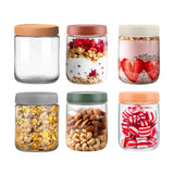 1 x RAW Customer Returns Ryvera Overnight Oats Jars, Set of 6, 500 ml Reusable Yogurt Bowl Oatmeal Mason Jars, 500ml Glass Jar with Lid for Yogurt Milk Cereal Fruit 6  - RRP €27.99