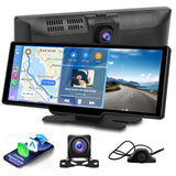 1 x RAW Customer Returns Hodozzy 10.26 inch Wireless Car Radio Apple Carplay with 2.5K Dashcam, 1080P 2xRear View Camera,Portable Touchscreen GPS Navigation for Truck RV with Bluetooth FM Transmitter AirPlay AUX - RRP €125.04