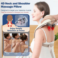 1 x RAW Customer Returns Shiatsu neck back massager with heat function, massager shoulder neck massager with 4D massage, massage for neck, back, shoulder, back, shoulder white  - RRP €35.46