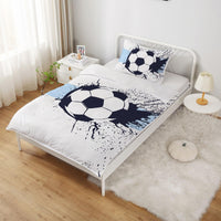 1 x RAW Customer Returns MUSOLEI Duvet Cover Children s Football for Children Duvet Cover Bed 90 Single Youth 135x200cm Polyester 3D Printing 1 Set of Bedding 1 Pillowcase 50x75cm - RRP €23.0