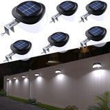 1 x RAW Customer Returns JSOT 6 Pack Gutter Solar Lights Wall Lights Path Lights for Outdoor Lamp 9 LED Solar Lights IP55 Waterproof 1600mAh 100LM For Decor Fence Street Garden Patio White Light  - RRP €39.31