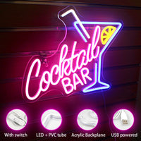 1 x RAW Customer Returns Horseneon Cocktails Bar Neon Sign, Led Neon Bar Sign Cocktail Neon Sign for Wall, Blue Pink Neon Light for Pub Home Beer Bar Club Man Cave Restaurant Shop Sign Cocktails Decor - RRP €40.33