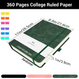 1 x RAW Customer Returns Yarotm Notepad A4 Lined - 100GSM Paper Thick Diary with 360 Pages - Notebook A4 Lined - Dark Green Pu Leather Hardcover Notebook a4 - Ruled Notebook A4 - RRP €25.78