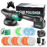 1 x RAW Customer Returns BATOCA S2 cordless polishing machine, LCD car polishing machine, 8mm eccentric polisher orbital cordless polish, polishing set with 5000mAh battery, 125mm polishing sponge, scratch wax - RRP €122.44