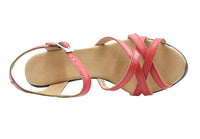 1 x RAW Customer Returns Kristian Shoes 163 - Women s leather sandals for summer Red 39 - RRP €47.99