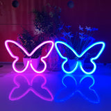 1 x RAW Customer Returns Nordstylee Butterfly Shape Neon Sign Hanging Decorative USB or Battery Powered for Home Bedroom Bar Restaurant Christmas Birthday Party Gift Art Light Pink - RRP €13.99