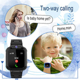 1 x RAW Customer Returns PTHTECHUS Kids Smart Watch Waterproof, Smartwatch LBS Tracker with Children SOS Cell Phone Touch Screen Game Camera Voice Chat Alarm Clock for Boys Girls Student Gift S102 Black  - RRP €28.8