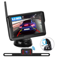 1 x RAW Customer Returns CAMECHO Wireless Rear View Camera Kit with 4.3 Inch Monitor Con DIY Reversing Aid Image Flip, IP69 Waterproof Night Vision Rear View Camera for Car Minivans SUV-12V - RRP €72.38