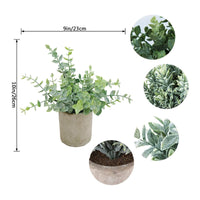 1 x RAW Customer Returns newkaijian 4 pieces artificial plants, mini artificial eucalyptus, artificial plastic plants for bedroom, bathroom, kitchen and home interior decoration - RRP €20.16