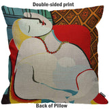 1 x RAW Customer Returns HGOD DESIGNS Cushion Cover Picasso Le Reve The Dream Painting Pillow Case Home Decorative For Men Women Boys Girls Living Room Bedroom Sofa Chair Pillow Covers 45X45cm - RRP €15.64