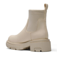 1 x RAW Customer Returns DREAM PAIRS Chelsea Boots Women s Ankle Boots Waterproof Ankle High Boots with Thick Soles BEIGE Size 40 EUR  - RRP €37.6