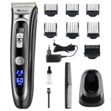 1 x RAW Customer Returns Hair clipper for men, 11-in-1 professional hair clipper, long hair trimmer for battery and mains operation, beard trimmer, hair trimmer with ceramic titanium blades, 28 lengths and 7 attachments - RRP €34.27