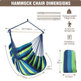 1 x RAW Customer Returns Chihee Swings Chair Hammock Strong Metal Foldable Spreader Bar Portable Hanging Chair Maximum 227KG Comfortable Seat Patio Lawn Chair Cotton Blend for Superior Comfort Durability - RRP €29.99