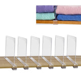 1 x RAW Customer Returns SWAWIS set of 6 shelf dividers for wardrobes, wardrobe system dividers, shelving system without drilling, shelf wardrobe organization system for wardrobe bookshelf - RRP €38.35