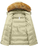 1 x Brand New SZORY Men s Winter Coat Short Thick Warm Jacket with Detachable Faux Fur Hood Khaki,XXL  - RRP €90.98