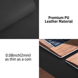 1 x RAW Customer Returns Aothia Desk pad, PU leather desk mat, mouse pad, non-slip desk protector, waterproof desk writing pad for office and home 122 x 43 cm, black  - RRP €29.23