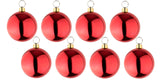 1 x RAW Customer Returns Large Christmas balls, shiny red Christmas tree ball, 25 cm diameter. High quality for indoor use and weatherproof for outdoor use. With steel ring for easy and reusable attachment - RRP €17.04