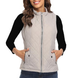 1 x RAW Customer Returns MISS MOLY Vest Women s Quilted Vest Lightweight Sleeveless Vest Gilet Jacket without Sleeves Light Grey Large - RRP €39.02